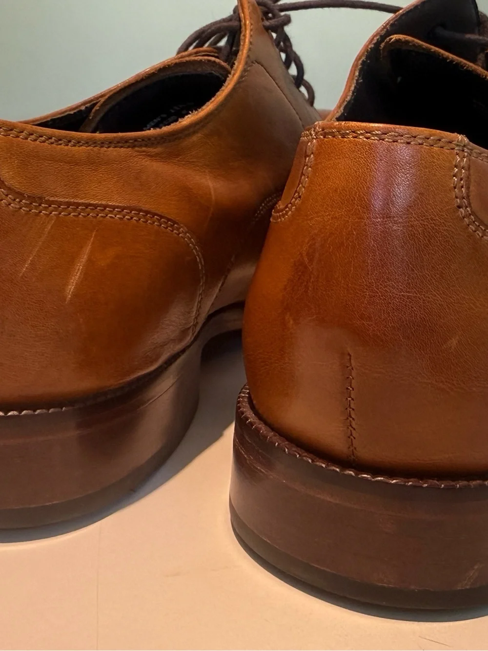 Cole Haan Men's British Tan Leather Cap Toe Oxford Dress Shoes Size C24120